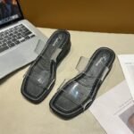 Chic Clear Strap Wedge Sandals - BB001