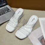 Chic Clear Strap Wedge Sandals - BB001