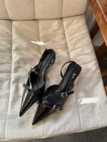 Pointed Toe Slingback Heels - NN023