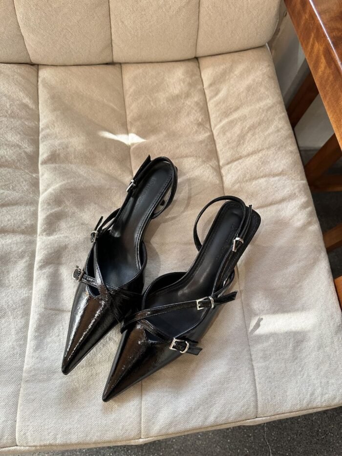  Pointed Toe Slingback Heels - NN023