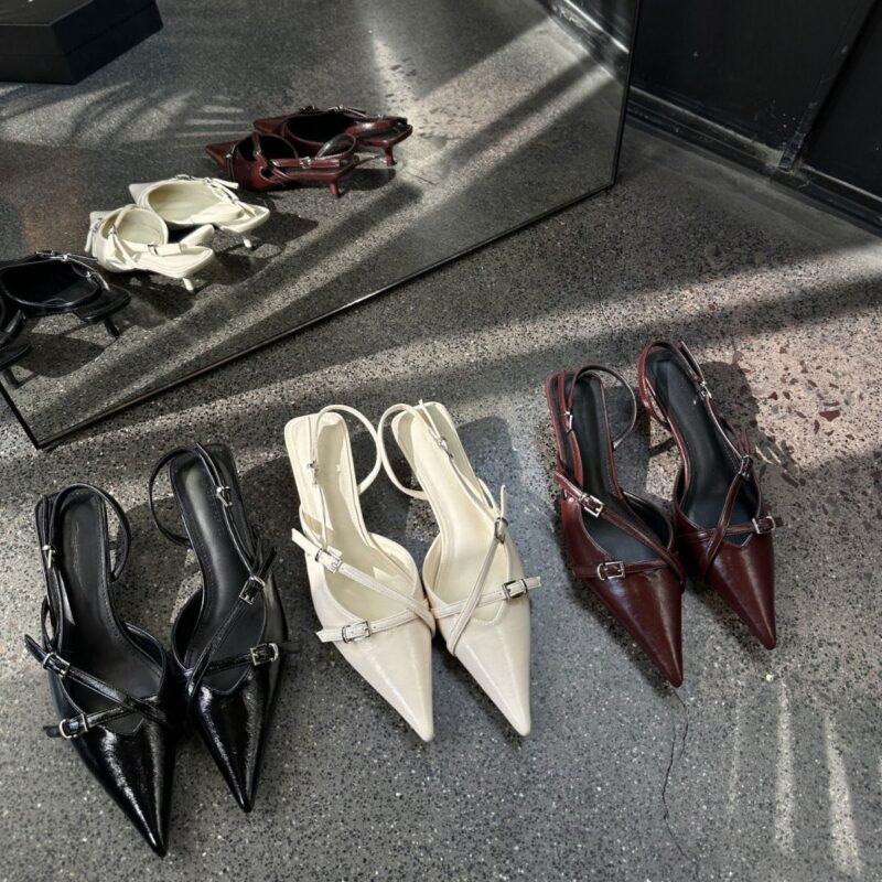  Pointed Toe Slingback Heels - NN023
