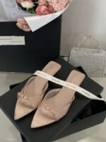 Elegant Mesh Kitten Heel Mules - NN024