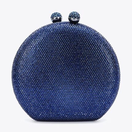 Crystal Embellished Round Bag - BA059