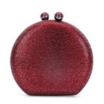 Crystal Embellished Round Bag - BA059
