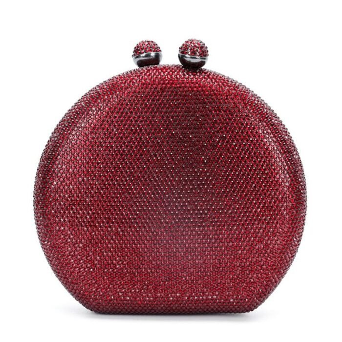 Crystal Embellished Round Bag - BA059