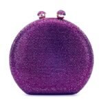Crystal Embellished Round Bag - BA059