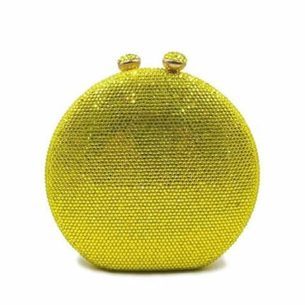 Crystal Embellished Round Bag - BA059