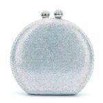 Crystal Embellished Round Bag - BA059