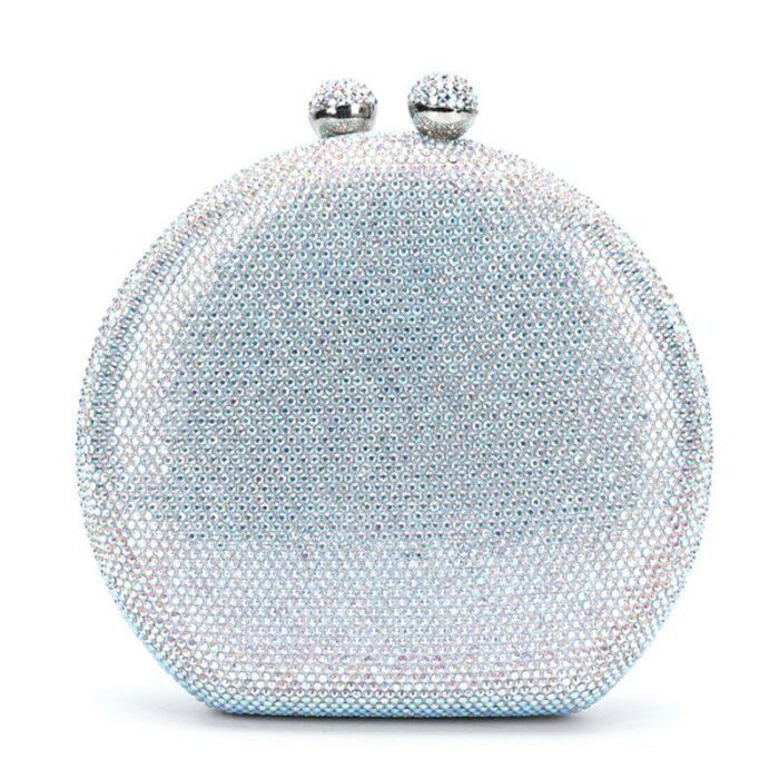 Crystal Embellished Round Bag - BA059