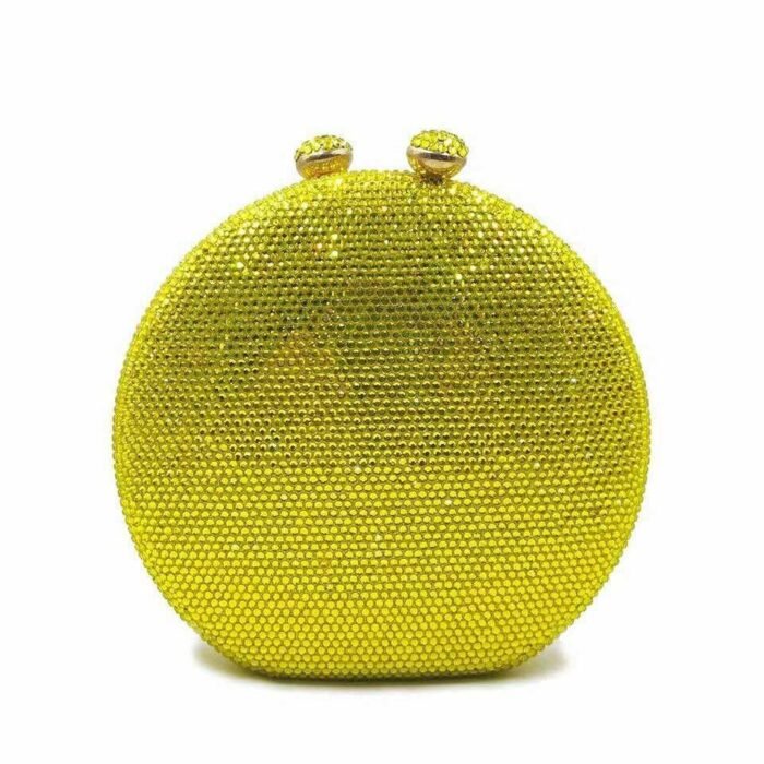 Crystal Embellished Round Bag - BA059