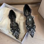 Elegant Crystal Embellished Pointed Toe Shoes - NS011