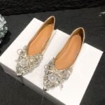 Elegant Rhinestone Pearl Flat - NS0022