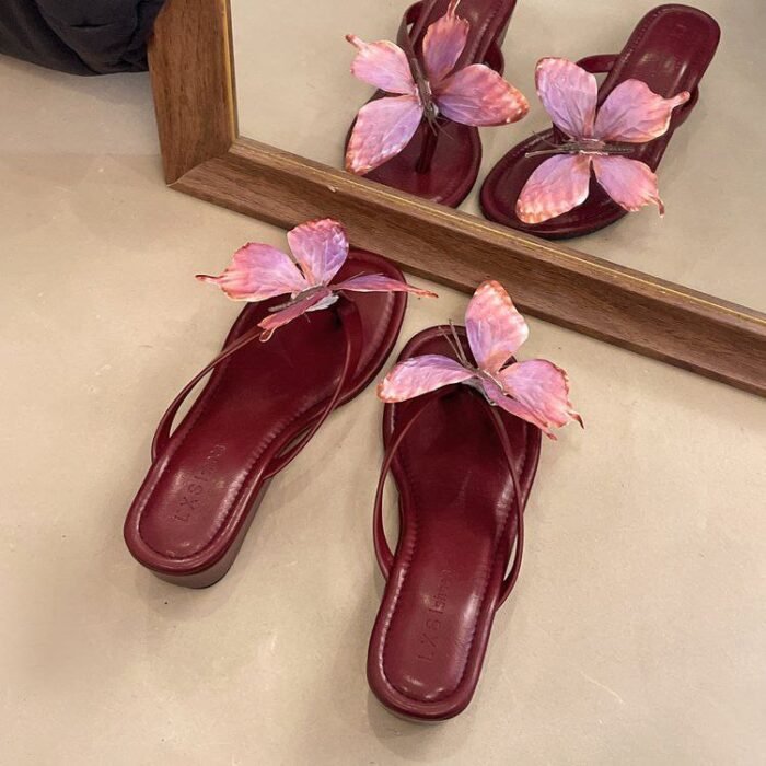 Women's Butterfly Embellished Wedge  - NN032 