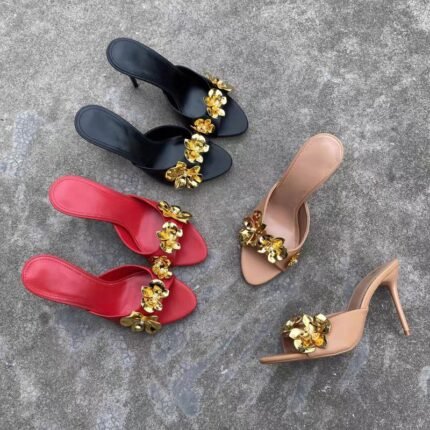 Chic Floral Embellished High Heel - NN040
