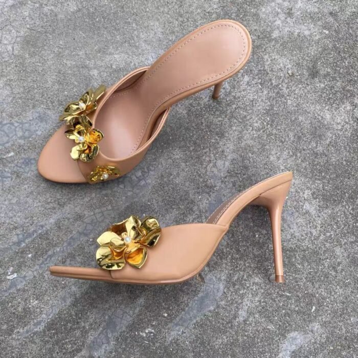 Chic Floral Embellished High Heel - NN040