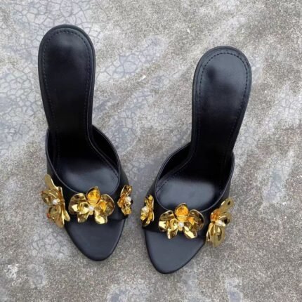 Chic Floral Embellished High Heel - NN040
