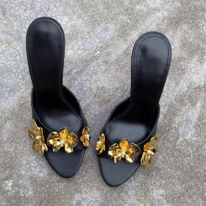 Chic Floral Embellished High Heel - NN040