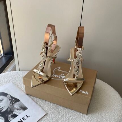 Crystal Chain Strap High Heels - C0068