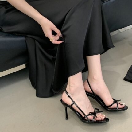 Elegant Bow-Tie Slingback Heels - NN045